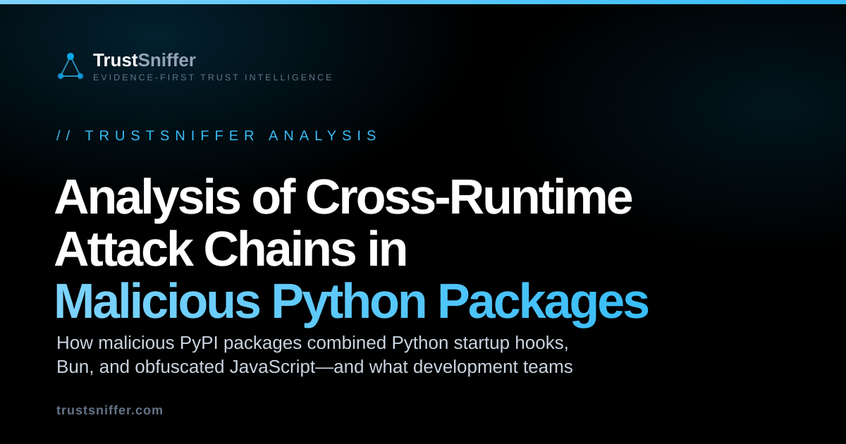 Analysis of Cross-Runtime Attack Chains in Malicious Python Packages