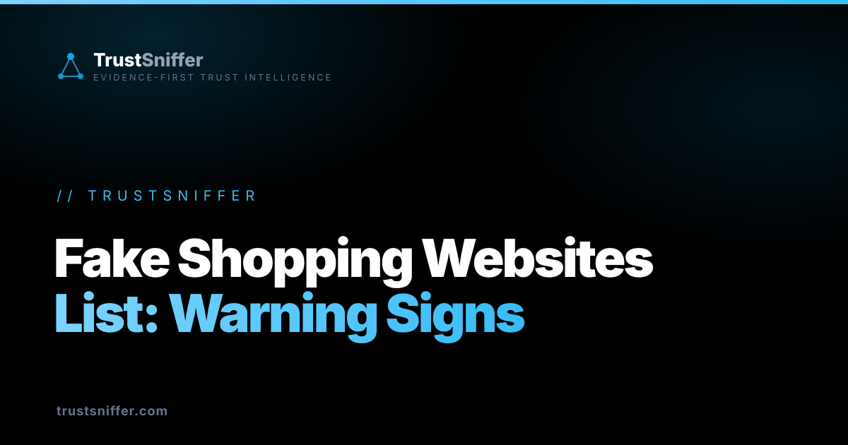 Fake Shopping Websites List: Warning Signs