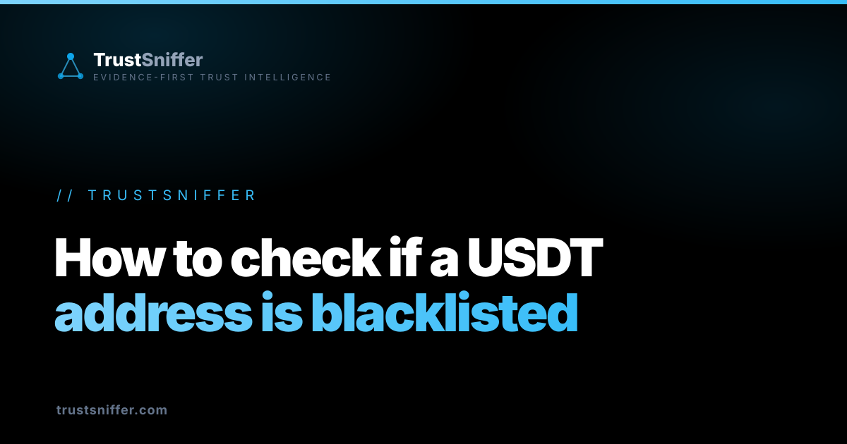 How to check if a USDT address is blacklisted