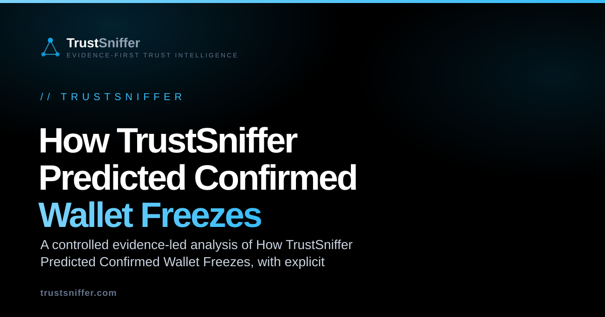 How TrustSniffer Predicted Confirmed Wallet Freezes