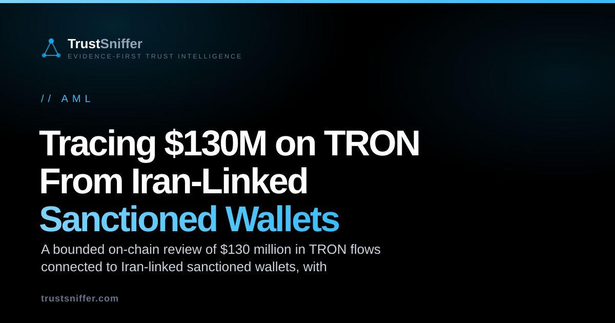 Tracing $130M on TRON From Iran-Linked Sanctioned Wallets