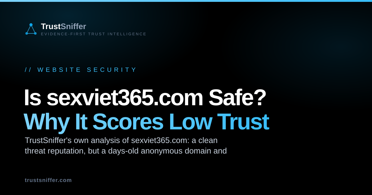 Is sexviet365.com Safe? Why It Scores Low Trust