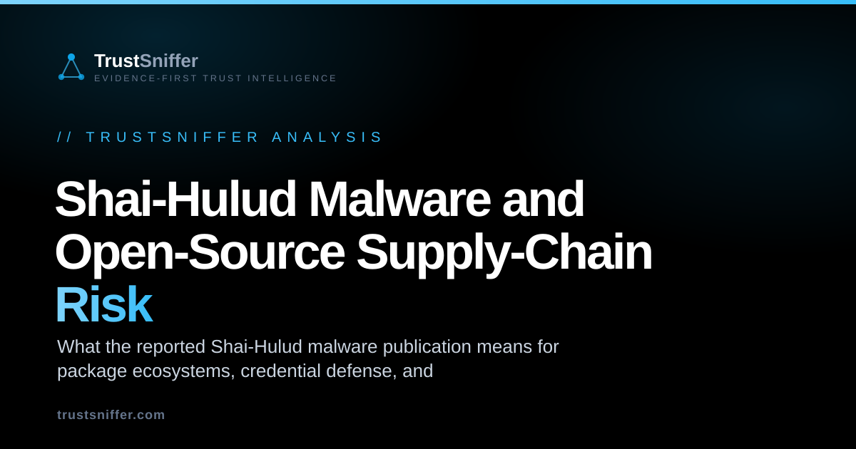 Shai-Hulud Malware and Open-Source Supply-Chain Risk