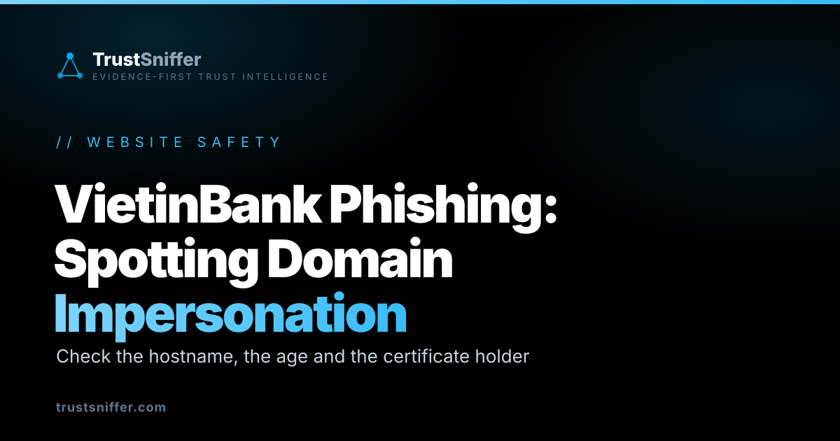 VietinBank Phishing: Spotting Domain Impersonation