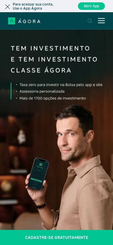 Screenshot of agorainvestimentos.com.br