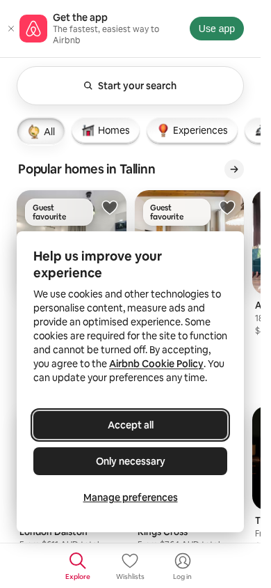 Screenshot of airbnb.com.au