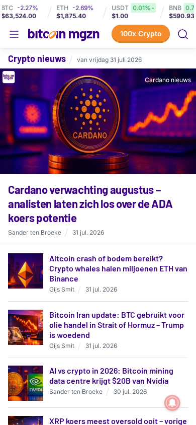 Screenshot of bitcoinmagazine.nl