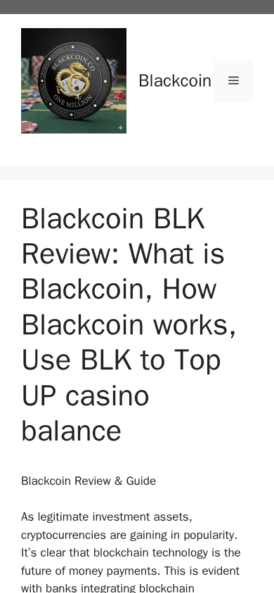 Screenshot of blackcoin.co