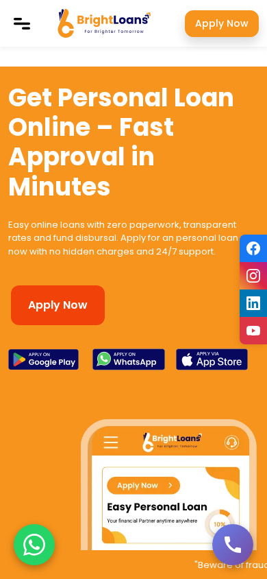 Screenshot of brightloans.in