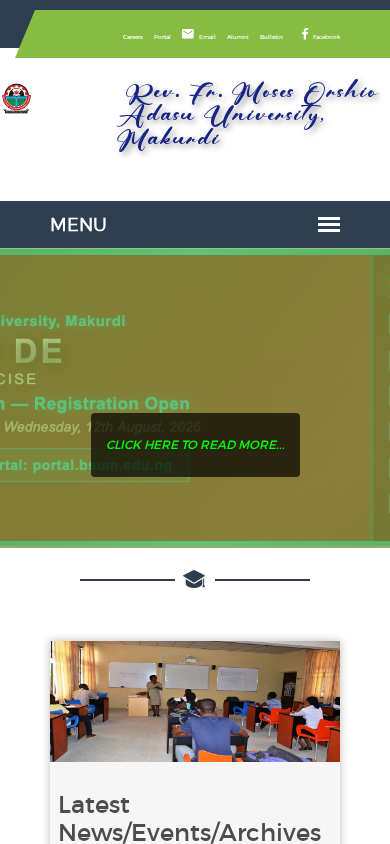 Screenshot of bsum.edu.ng