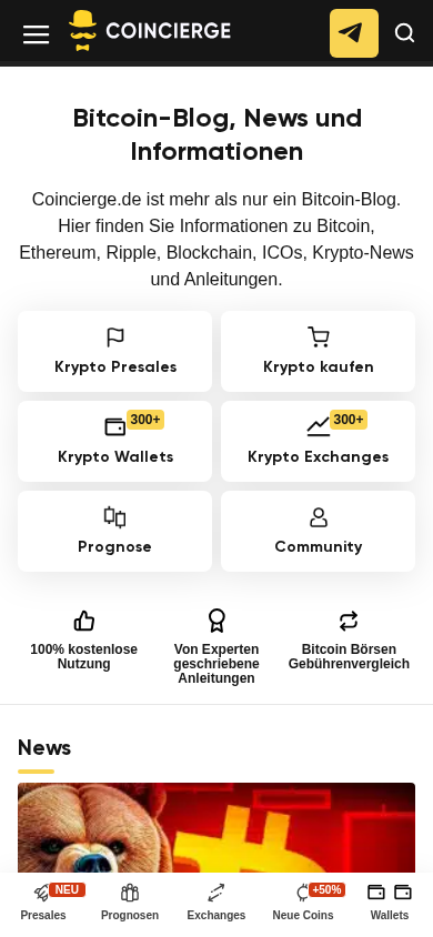 Screenshot of coincierge.de