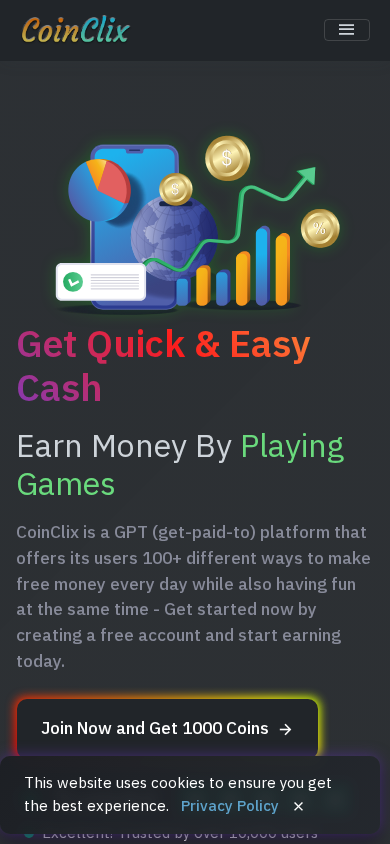 Screenshot of coinclix.co