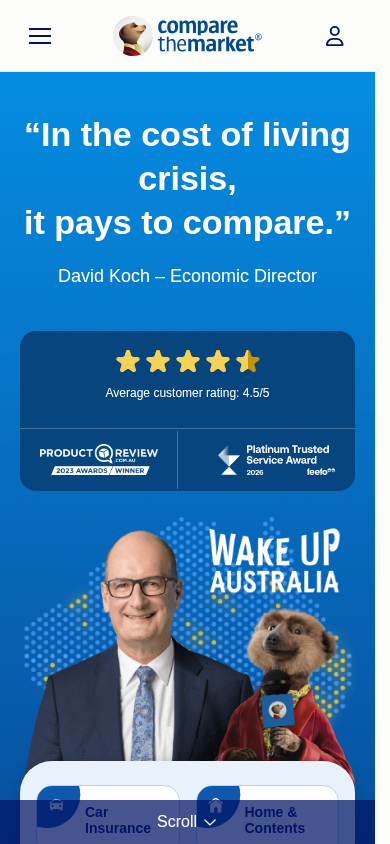 Screenshot of comparethemarket.com.au