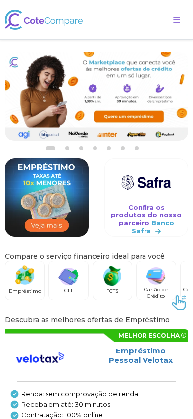 Screenshot of cotecompare.com.br