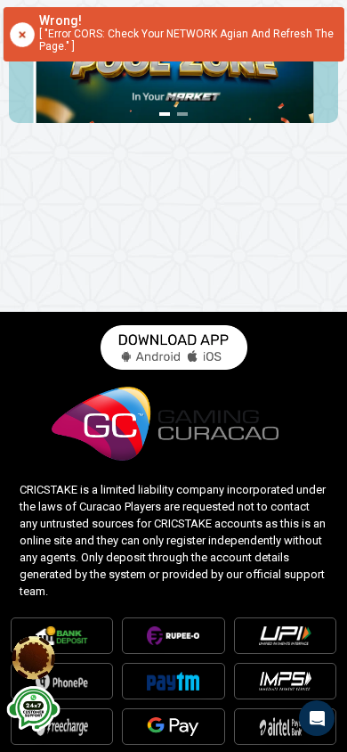 Screenshot of cricstake.co