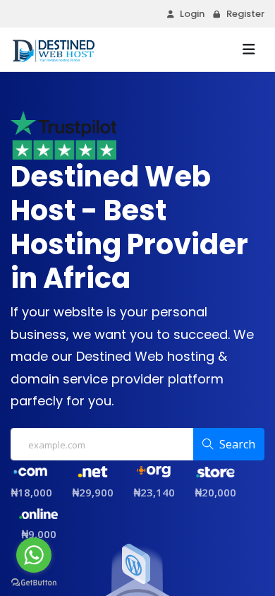 Screenshot of destinedhost.com.ng