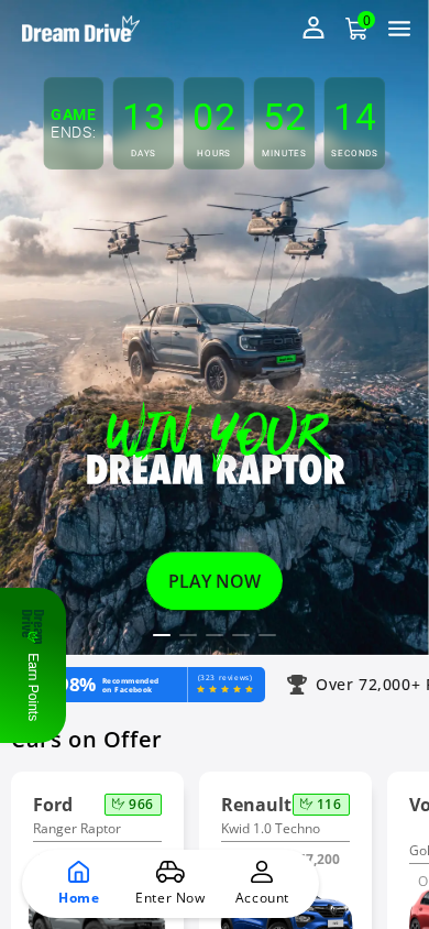 Screenshot of dreamdrive.co.za