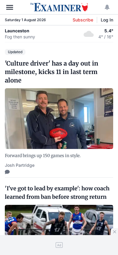 Screenshot of examiner.com.au