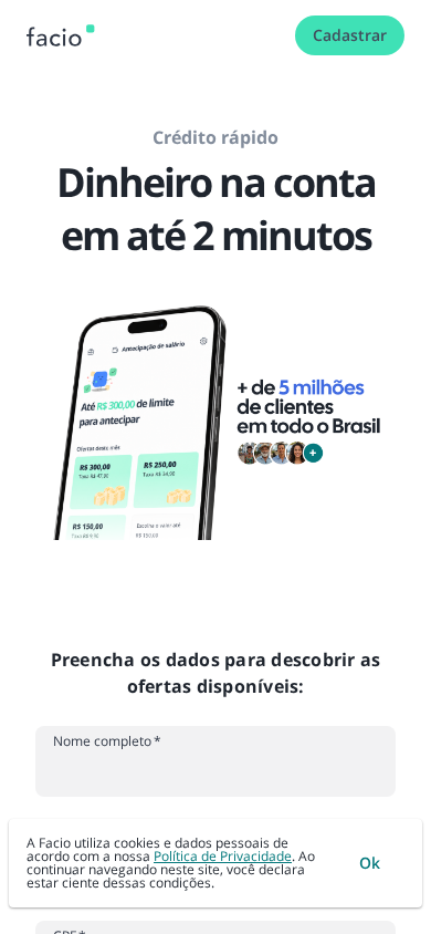 Screenshot of facio.com.br