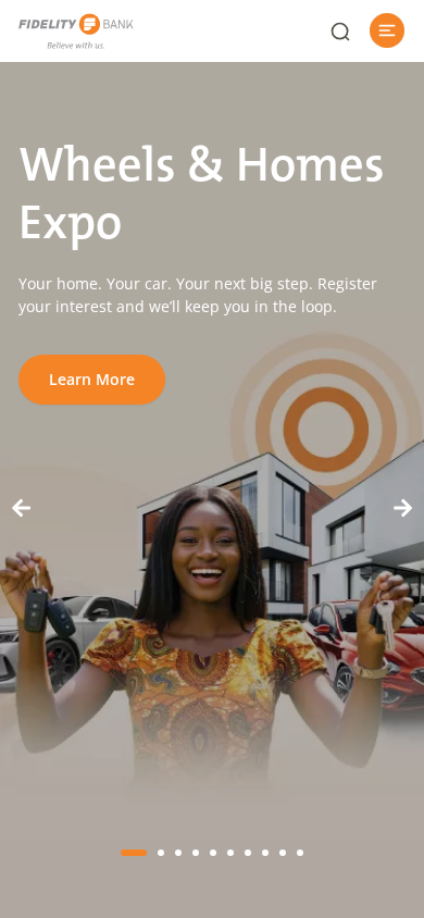 Screenshot of fidelitybank.com.gh