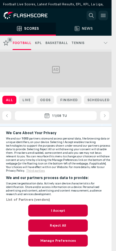 Screenshot of flashscore.co.ke