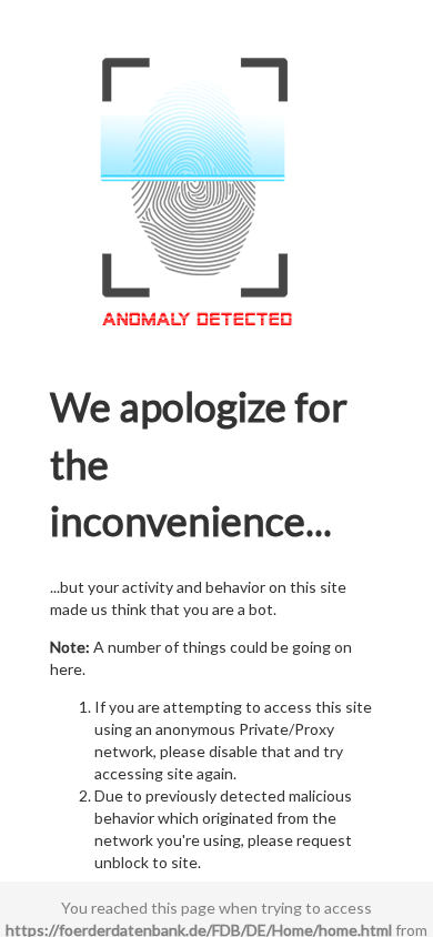 Screenshot of foerderdatenbank.de