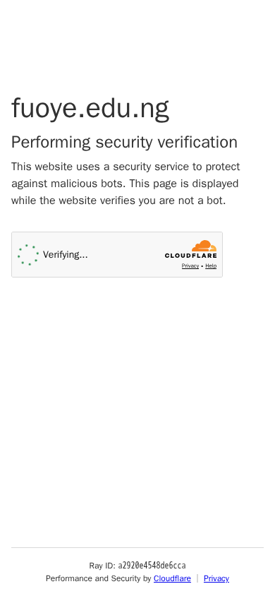 Screenshot of fuoye.edu.ng