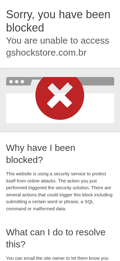 Screenshot of gshockstore.com.br