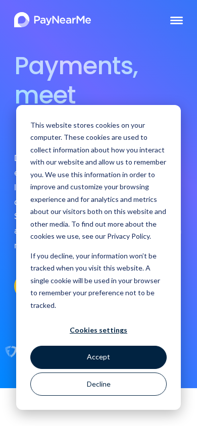 Screenshot of home.paynearme.com