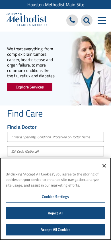 Screenshot of houstonmethodist.org