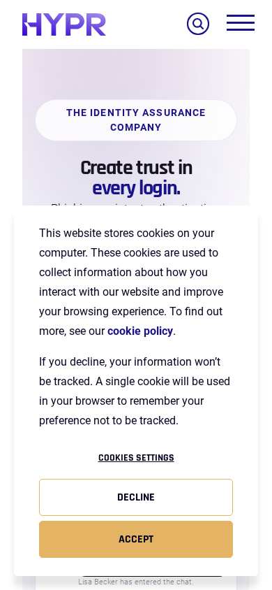 Screenshot of hypr.com