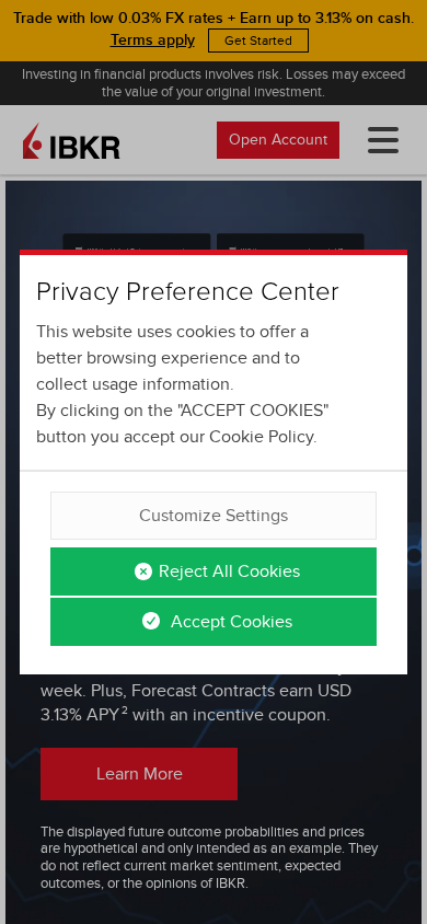 Screenshot of interactivebrokers.ie
