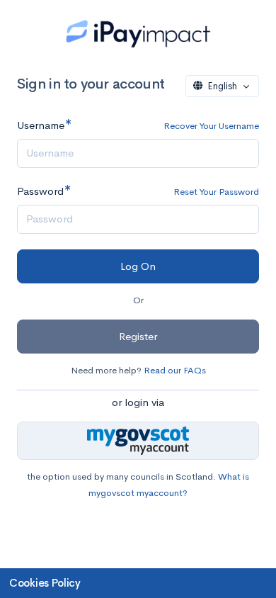 Screenshot of ipayimpact.co.uk