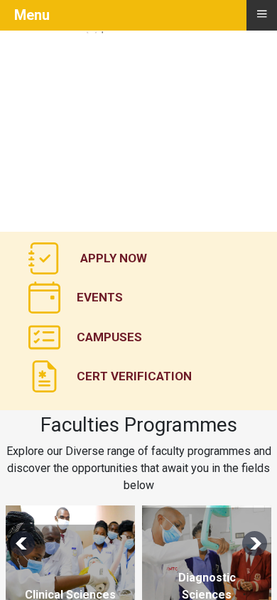 Screenshot of kmtc.ac.ke