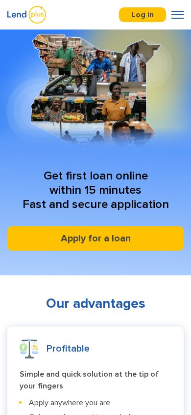 Screenshot of lendplus.ke