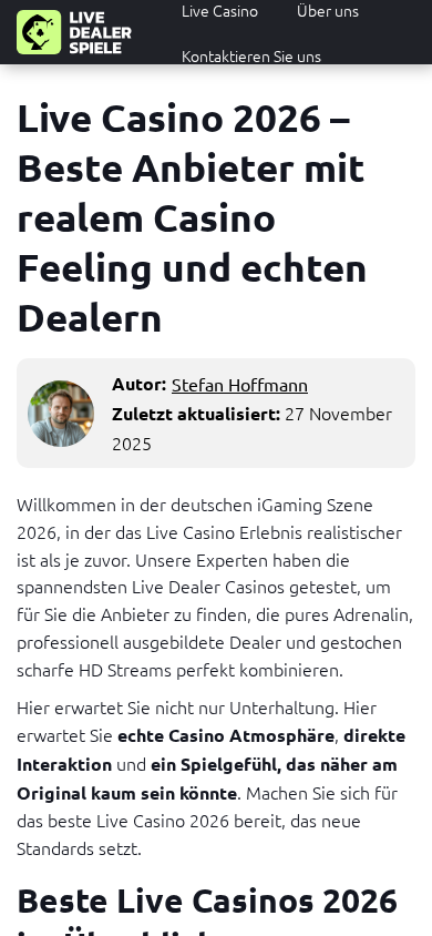 Screenshot of livedealerspiele.de
