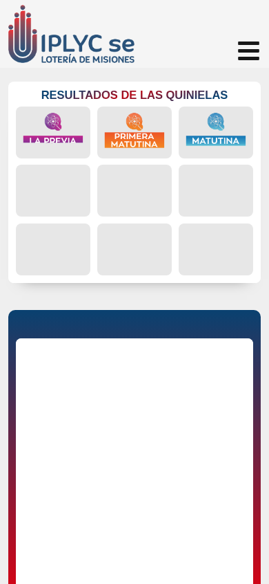 Screenshot of loteriademisiones.com.ar