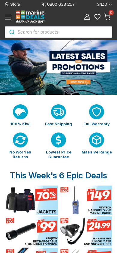 Screenshot of marine-deals.co.nz