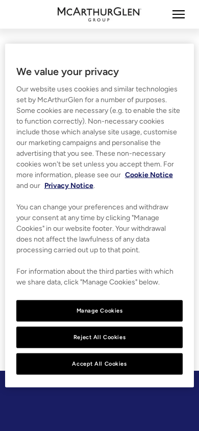 Screenshot of mcarthurglen.com
