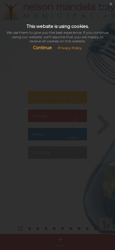 Screenshot of nelsonmandelabay.gov.za