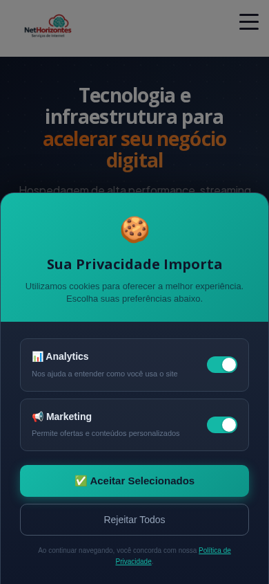 Screenshot of nethorizontes.com.br