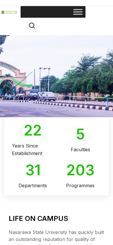 Screenshot of nsuk.edu.ng