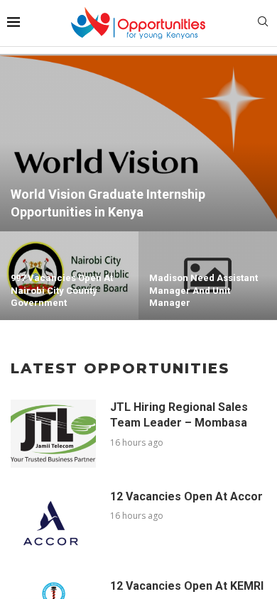 Screenshot of opportunitiesforyoungkenyans.co.ke