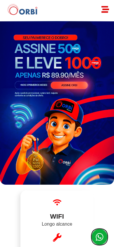 Screenshot of orbitelecom.com.br
