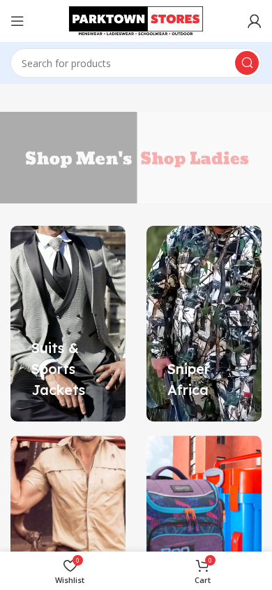 Screenshot of parktownstores.co.za