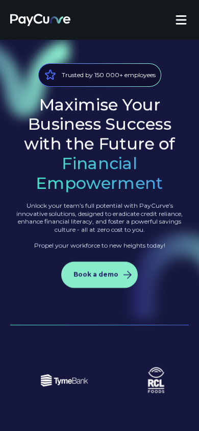 Screenshot of paycurve.co.za
