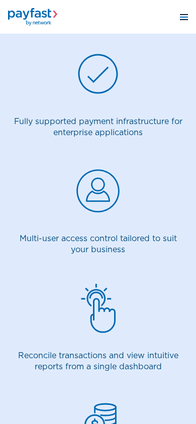 Screenshot of payfast.io