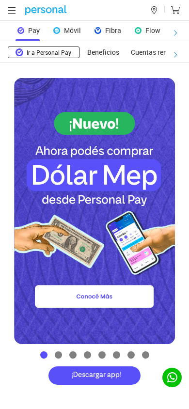 Screenshot of personal.com.ar
