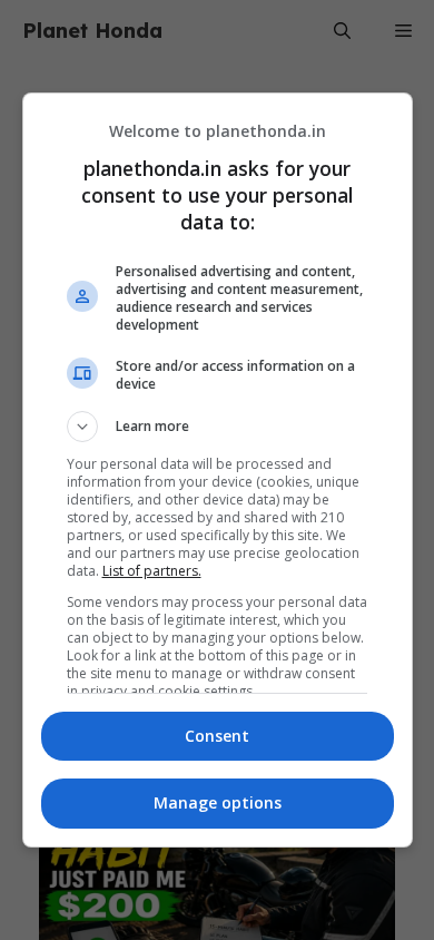 Screenshot of planethonda.in