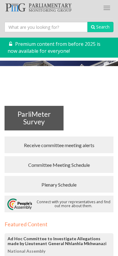 Screenshot of pmg.org.za